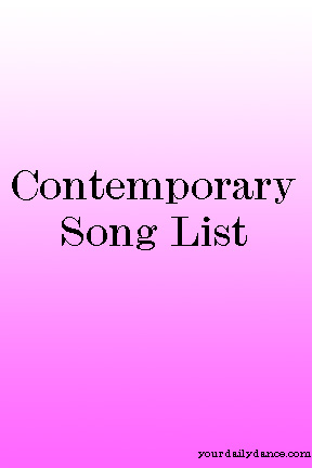 Contemporary Dance Songs:  August 2012