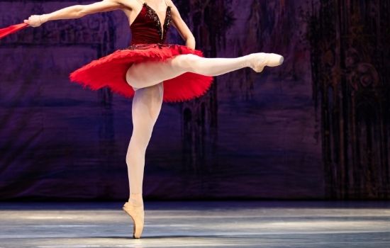picture of ballerina in red costume