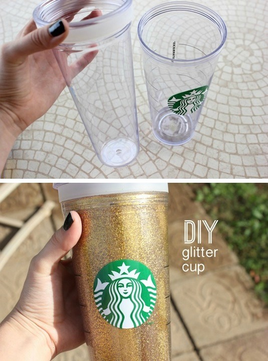 DIY Glitter Cup