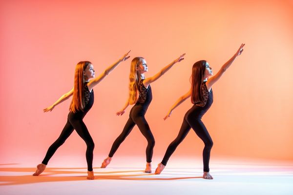 Dancers performing jazz dance