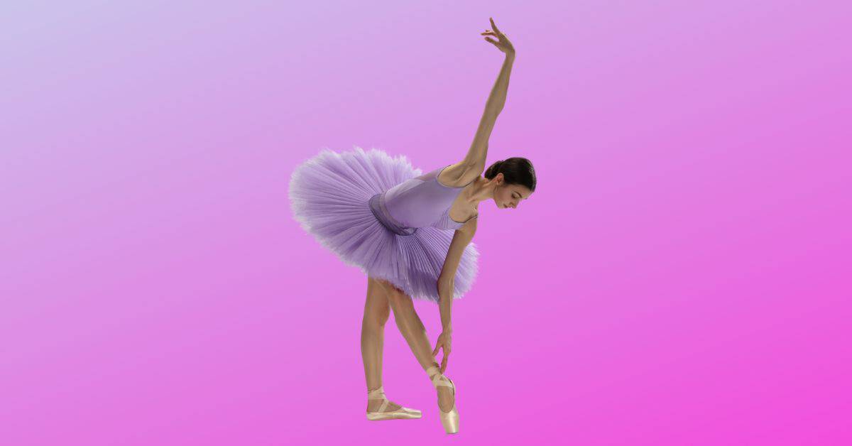 Gorgeous ballerina in purple tutu for dancer resource page